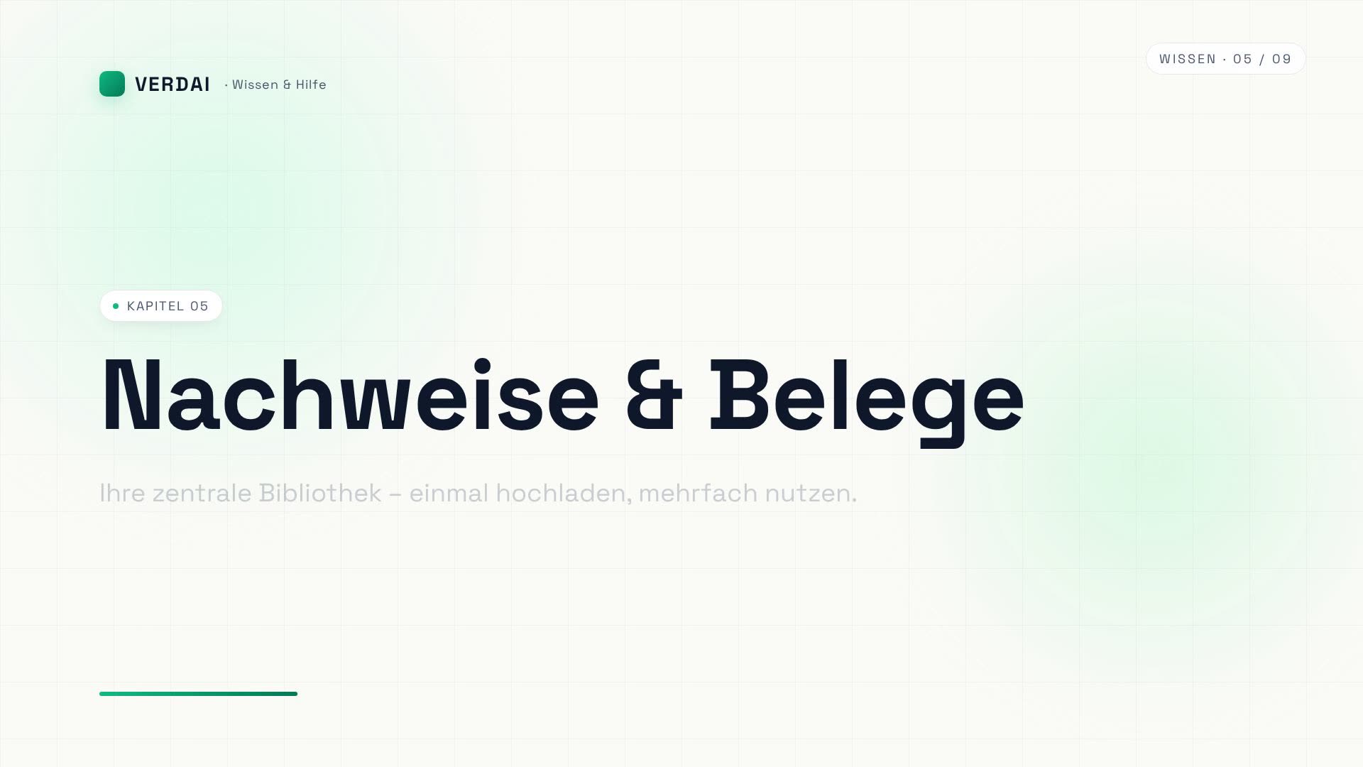 Vorschaubild: Nachweise & Belege