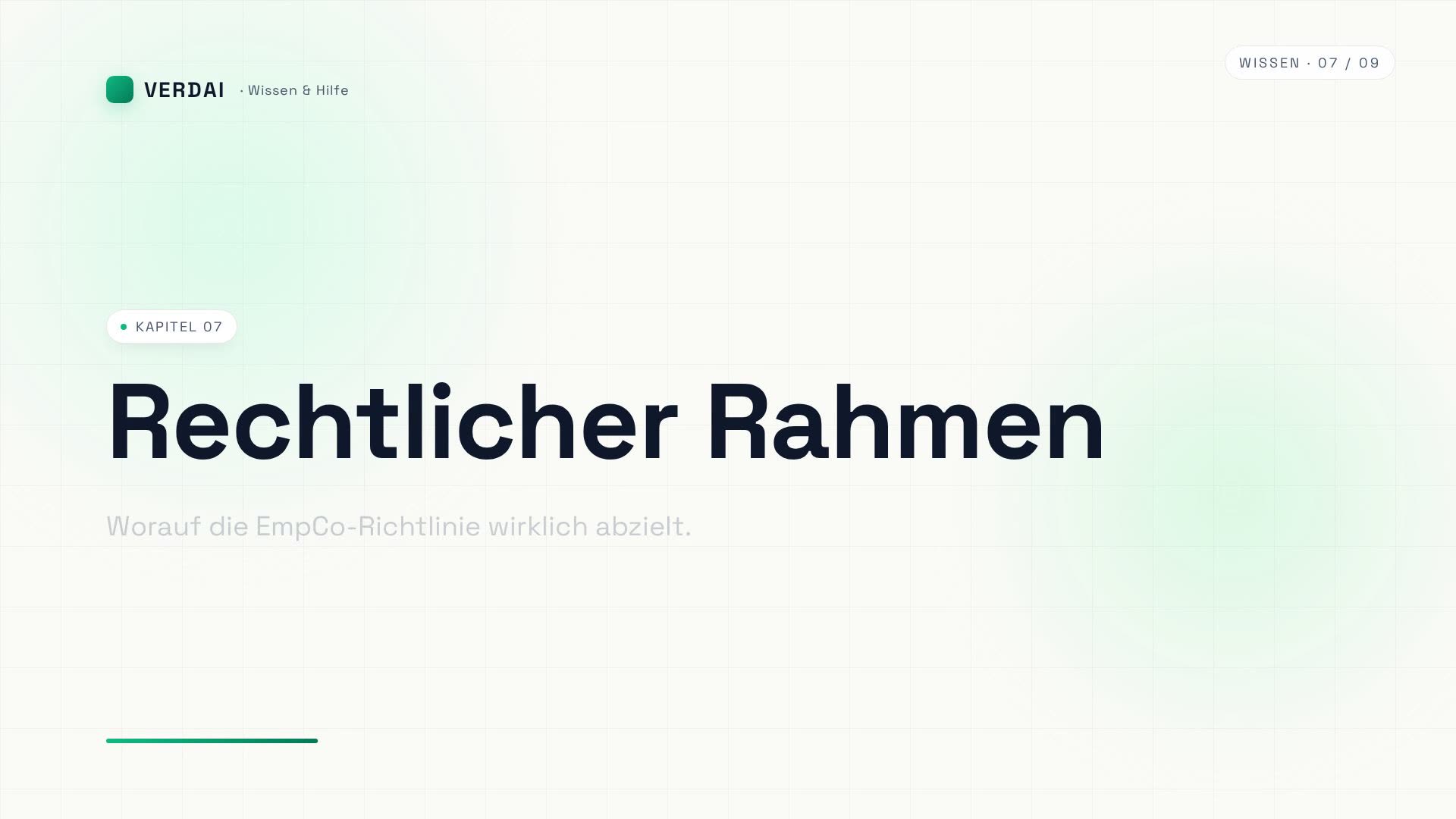 Vorschaubild: Rechtlicher Rahmen